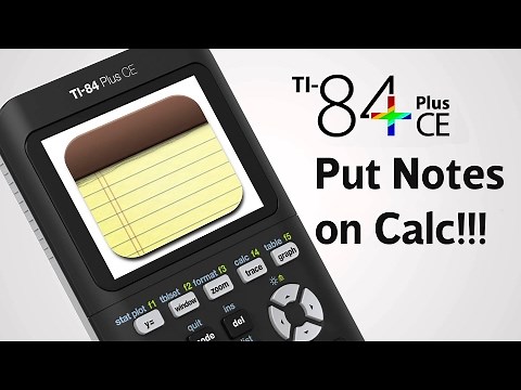 How to Put Notes on the TI 84 Plus CE!
