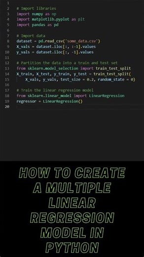 Multiple linear regression model in python
