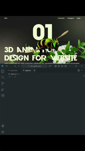 This 3D Bee Follows Your Scroll 🤯 | Three.js #coding #frontendcourse #python #programming