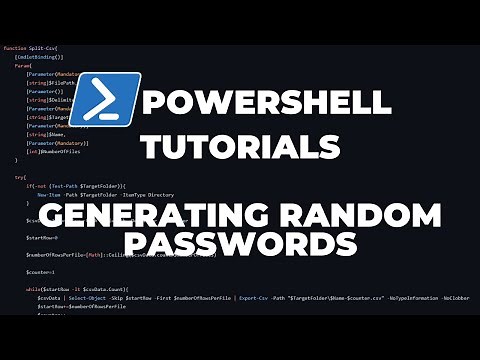 PowerShell Tutorials : Generating Random Passwords