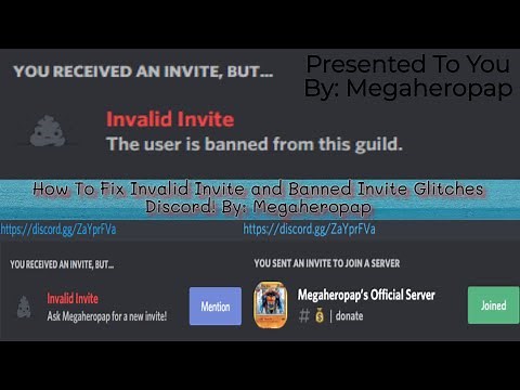 How To Fix Invalid and Banned Invite Error Glitches Discord | UPDATED | READ DESCRIPTION!