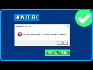How to Fix Can not find script file task.vbs in Windows 11/10/8/7