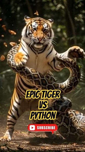 Epic Tiger vs Python Encounter 🐅🐍 | Wild Jungle Attack Caught in 8K #wildlife
