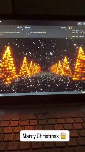 Merry Christmas Using Code 🎄 | Creative HTML, CSS & JavaScript Greeting #marrychristmas