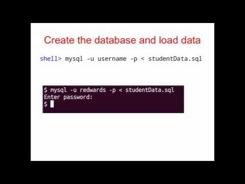 Setting up mySQL