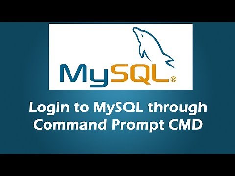 Open MySQL through Command Prompt CMD