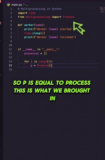 Concurrency in Python: Multiprocessing #shorts