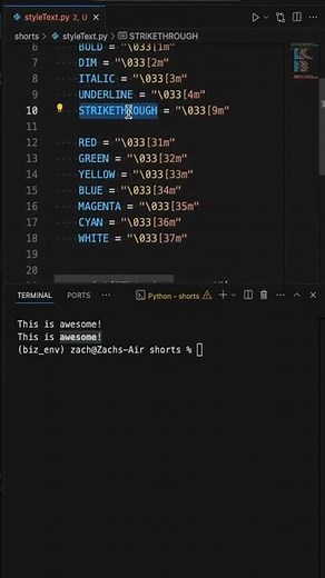 Format Text In Python #python #code #programming