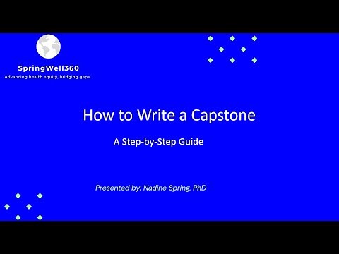Writing a Capstone Project