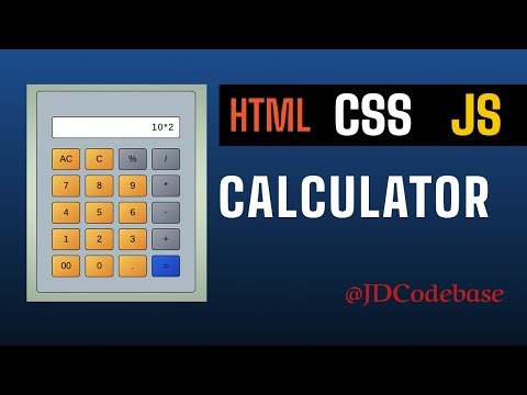 Build a Calculator Using HTML, CSS & JavaScript | Web Development Series | JDCodebase