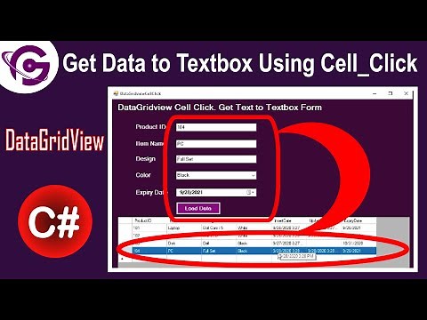 C# DataGridView CellClick Event | Get Data From DataGridView to TextBox in C#
