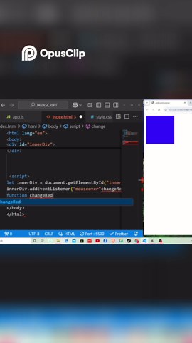 Mouseover Event_ Change Color to Red with Javascript!#webdevelopmenttraining #javascripttutorial