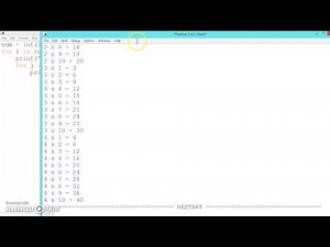 Python Programming:multiplication table example part 8