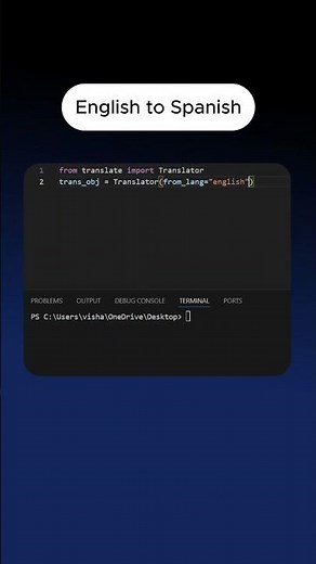 Python English to Spanish Translator! 🌐 #PythonProjects