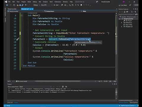 Temperature Converter Program in VB.NET