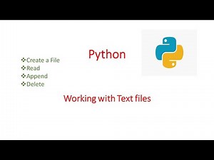 Create a text file using Python || Write || Read || Delete || Append || Python with text files