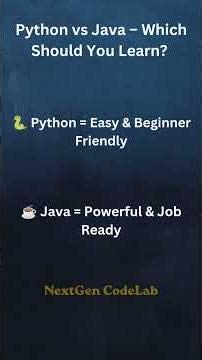 Python vs Java 🤔 Which one should YOU learn?