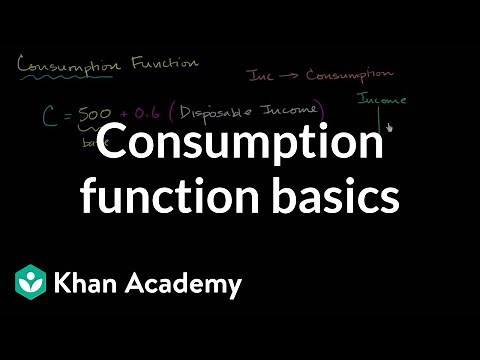 Consumption function basics | Macroeconomics | Khan Academy