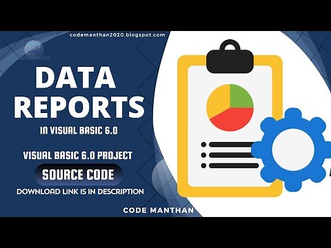 How to Create Data Report in Visual Basic 6.0 | Project Report in Visual Basic 6 | Project Report