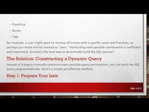 Dynamically Building SQL Queries in Python with SQLite3