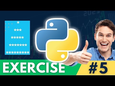 Python Exercises - Print Pyramid Using * (Daily Python Practice #5)