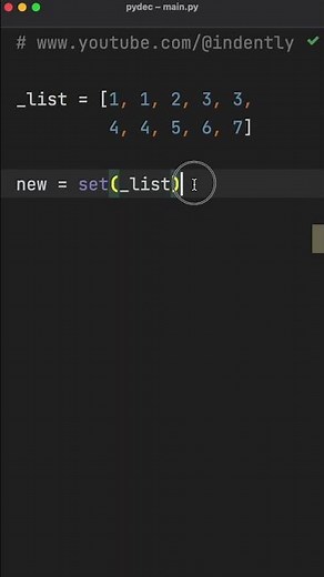 1 SIMPLE Trick To REMOVE Duplicates From ANY List In Python 💫