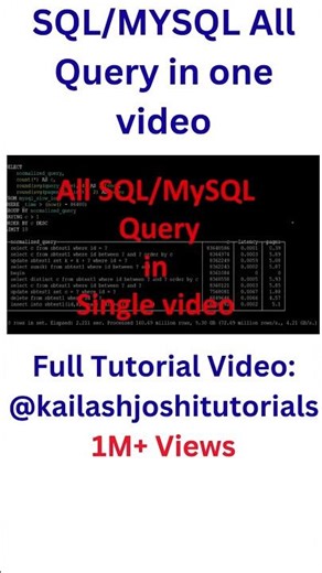 All SQL / MySQL Queries in ONE Video 🚀 | Must Watch 🔥