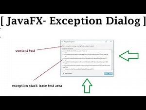 JavaFX Exception Dialog Explained | How to create exception dialog in JavaFX?