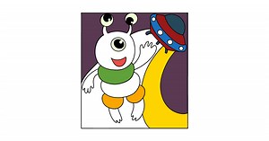 Alien in space coloring page ♥ Online and Print for Free!