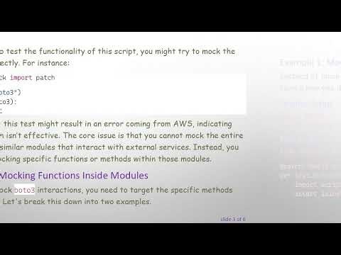 Mastering Mocking in Python: A Guide to Testing with boto3 and Beyond