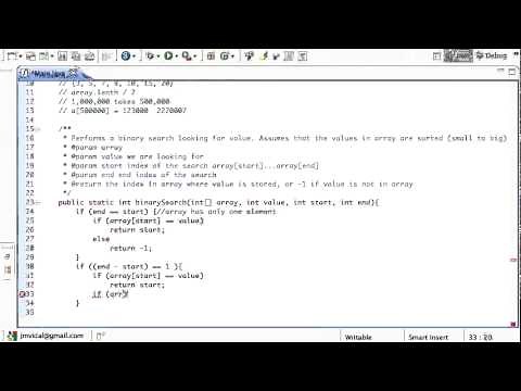 Java Binary Search Algorithm, Program with Recursion Tutorial