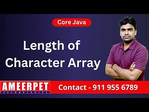 Java | Display the length of Character Array | Coding | By Srinivas