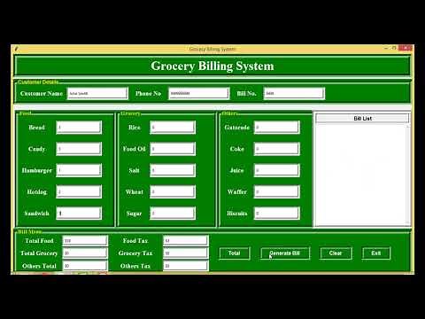 Grocery Billing System using Python Demo