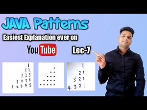 Number Pattern programs in java | Number Pyramid pattern programs in java