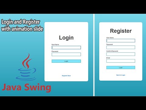 Java GUI - Login and Register Form