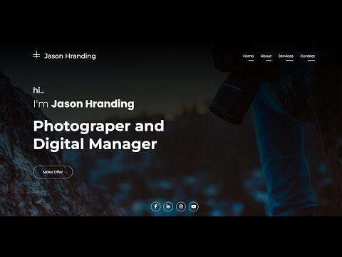 Create Photography Portfolio Web Design Using HTML and CSS & Javascript