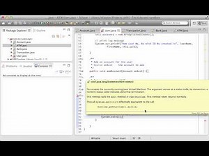 Java walk through: ATM