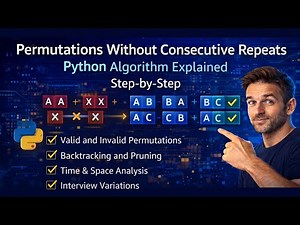 Interview Prep | Permutations Without Consecutive Repeats | Python Algorithm Explained