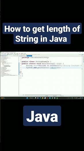 How to get length of String in Java | How to get size of a String | Java Interview Question
