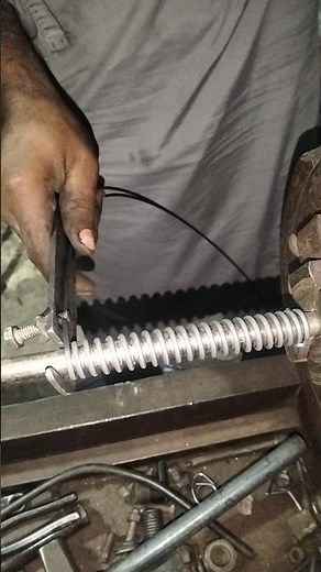 how to make spring compressor on machine #metalwork #springmaking #workshopskills #machineshop