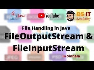 FileOutputStream and FileInputStream in Java Explained in Sinhala