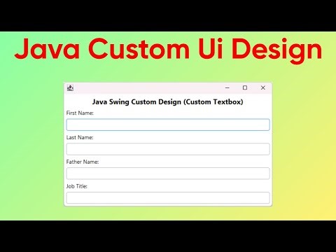 Modern & Custom TextField in Java Swing | Custom UI Design