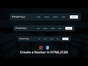 How To Create a Header Menu Using HTML & CSS | Step By Step Tutorial
