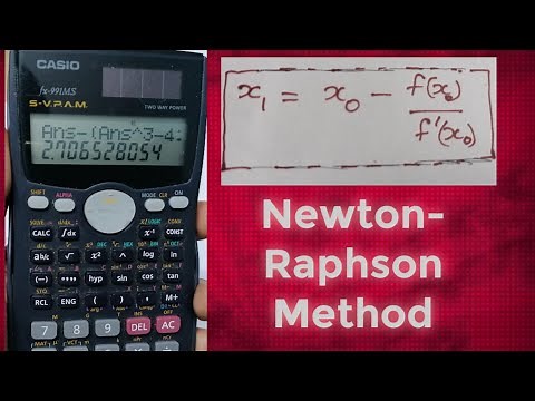 Newton Raphson method using calculator