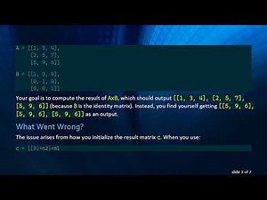 Understanding Matrix Multiplication in Python Without NumPy