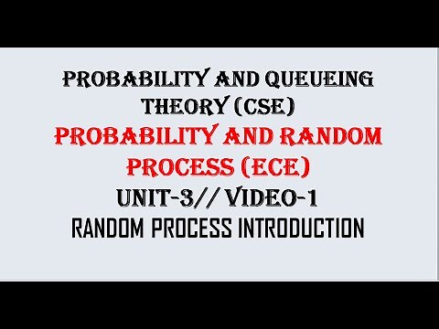 RANDOM PROCESS INTRODUCTION AND BASIC FORMULAS | PQT,PRP UNIT-3 VIDEO-1