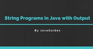 String Programs in Java with Output