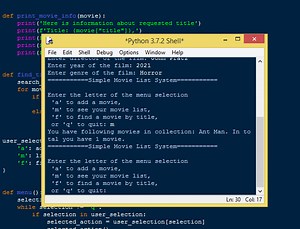 Simple Movie List System using Python with Source Code