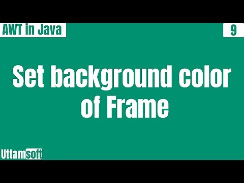 How to set background color of awt frame | setbackground method of component class in java | Hindi