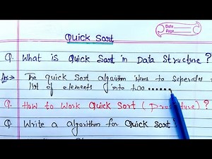 Quick Sort in Data Structure | quick sort algorithm | #DataStructure